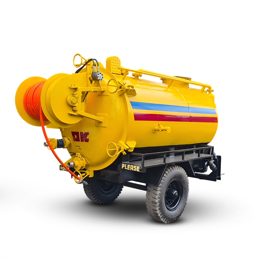 Trailer Mounted Sewer Suction Cum Jetting Machine